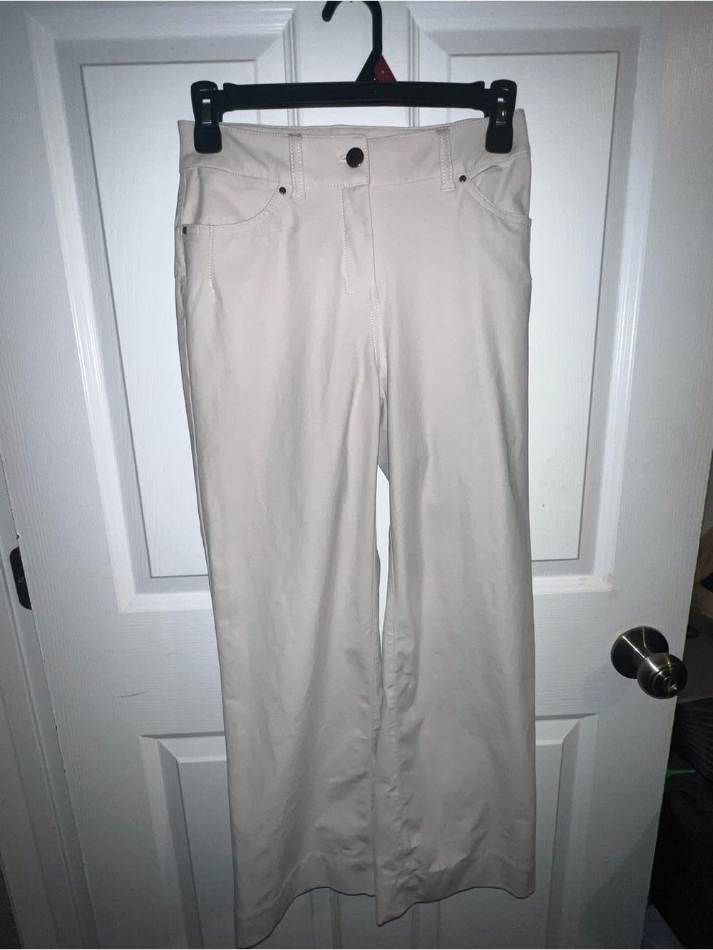 lululemon athletica High-Rise Wide-Leg Jeans in Light Cream